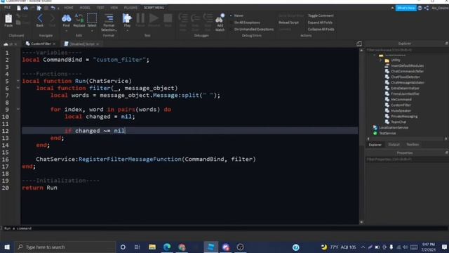 How to Add to the Chat Filter | ROBLOX Studio смотреть онлайн