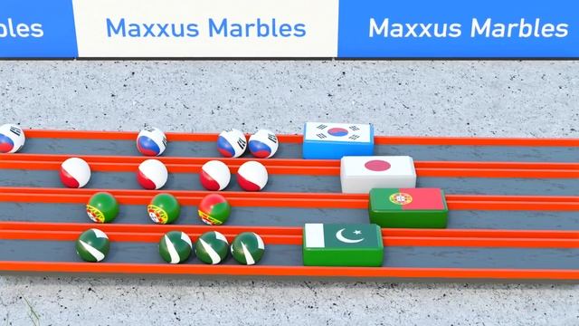 Countryballs Marble Race 2021 - Block Pushing - Marble Games