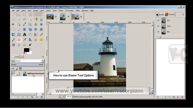 GIMP Tutorial - How to Blend Images using Erase Tool & Anti Erase by VscorpianC смотреть онлайн