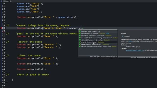 Java Programming Tutorial - 29 - How to Use the Queue in Java смотреть онлайн