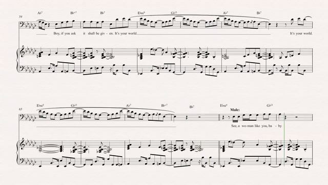Bass - It’s Your World - Jennifer Hudson ft. R. Kelly - Sheet Music, Chords, & Vocals смотреть онлайн