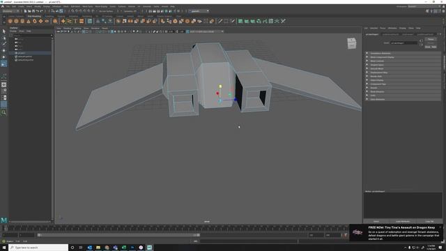 Maya Modeling basics: Simple Spaceship for Unreal Part 1 смотреть онлайн