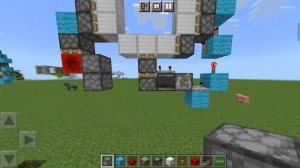 механическая дверь 3x3 в майнкрафт пе бедрок! redstone door 3x3 in minecraft pe bedrock!