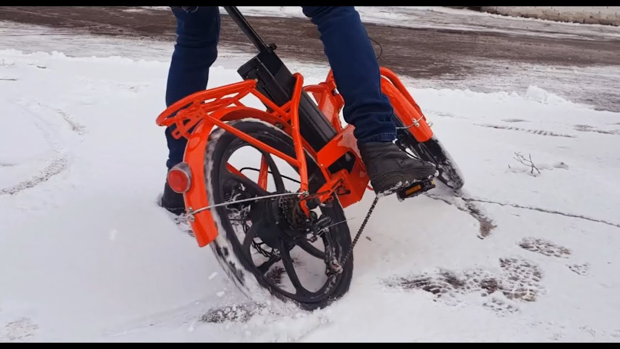 Зимний обзор складного электровелосипеда | Тест-драйв недорогого велогибрида UNIMOTO ZERO смотреть онлайн