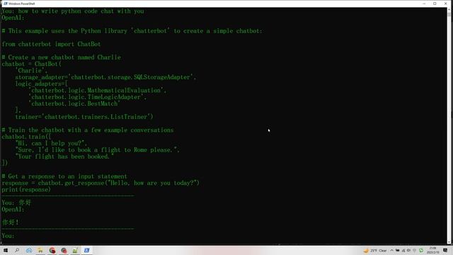Use python requests.post to connect with openai/chatgpt. смотреть онлайн