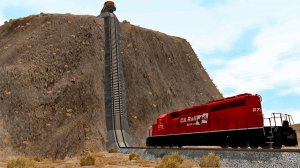 Поезд против огромной горы!  – BeamNG.Drive