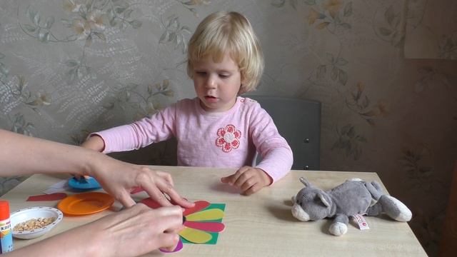 Подсолнух. Поделка из цветной бумаги. Аппликация для детей 3, 4, 5, 6 лет. Цветок. смотреть онлайн