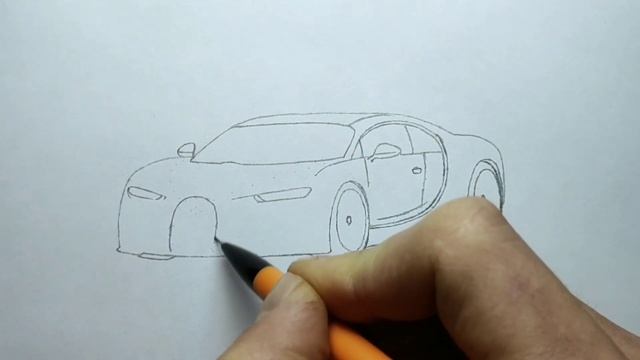 How to draw a BUGATTI CHIRON PUR SPORT 2021 / drawing Bugatti Chiron 2020 sports car смотреть онлайн