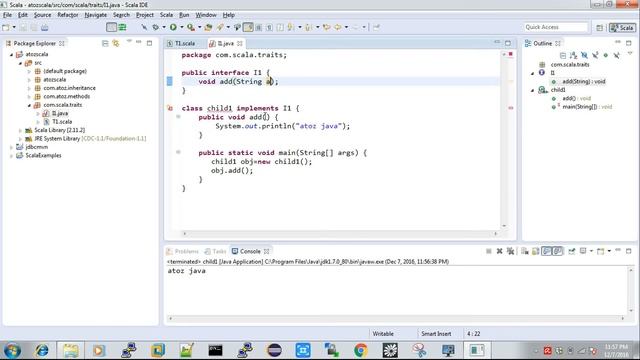Scala - Scala trait vs Java Interface смотреть онлайн