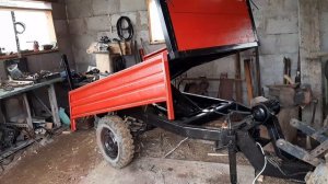 самосвальный одноосный прицеп для минитрактора янмар ф180 своими руками .