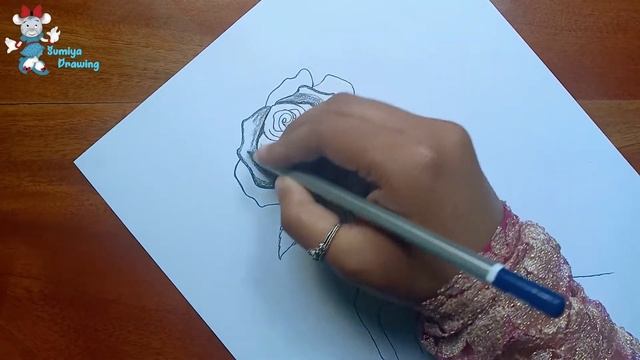 How To Draw A Hand Holding Rose Flower - Tutorials Video | Pencil Sketch | Sumiya Drawing смотреть онлайн