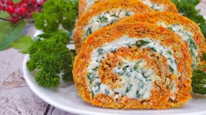 Морковный рулет со сливочным сыром