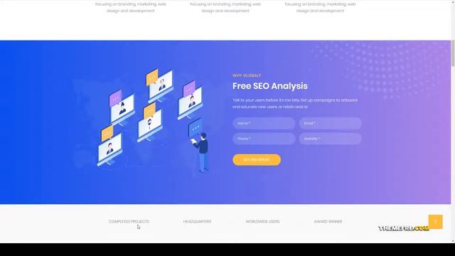 SegmentIO - Marketing WordPress Theme landing page consulting Easy Create Website смотреть онлайн
