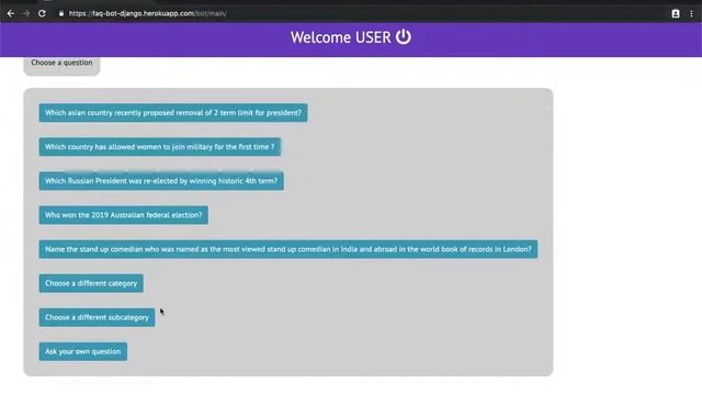 FAQ chatbot using Django and VueJS смотреть онлайн