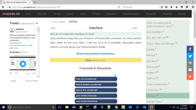 Why do we implement interfaces in Java?
| javapedia.net смотреть онлайн
