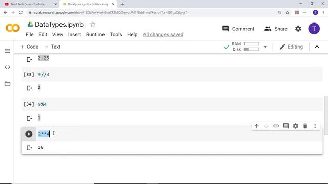 Google Colab 3. Python Data Types | பைதான் Data வகைகள் смотреть онлайн