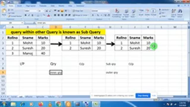 Sub Query in Oracle & DBMS смотреть онлайн