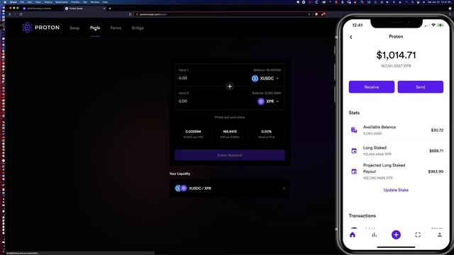 How to Use the Proton Swap Site to Harvest Your XPR Rewards & Restake them as XPR-USDC LP Tokens смотреть онлайн