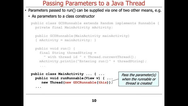 Passing Parameters to a Java Thread смотреть онлайн