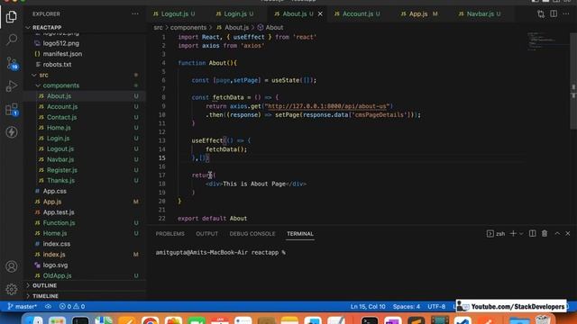 #23 React JS Tutorial with Laravel | Dynamically Manage App Pages (V) | Show About Us Page Content смотреть онлайн