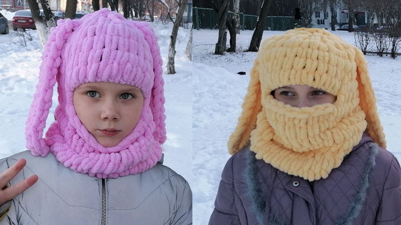 Балаклава с ушками из плюшевой пряжи Мега-Хит из Тик-Тока и Инстаграм ❗ смотреть онлайн