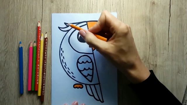 Познавательное рисование для детей с PimkiToys. Видеоурок. Простой рисунок. Попугай смотреть онлайн