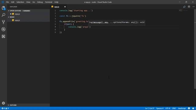 Curso Node.js - Gravando dados em um arquivo смотреть онлайн