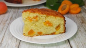 Простой ПИРОГ с АБРИКОСАМИ на кефире! ПРОЩЕ ПРОСТОГО