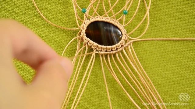 How to Make a Macrame Bracelet with Stone - Part #1 смотреть онлайн