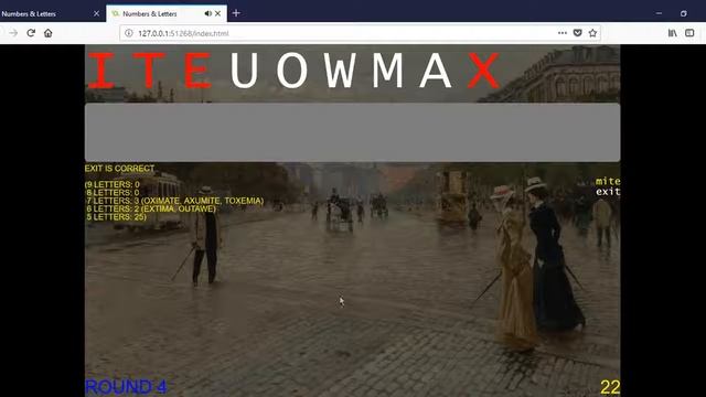 My 'countdown' letters and numbers game (first game) смотреть онлайн