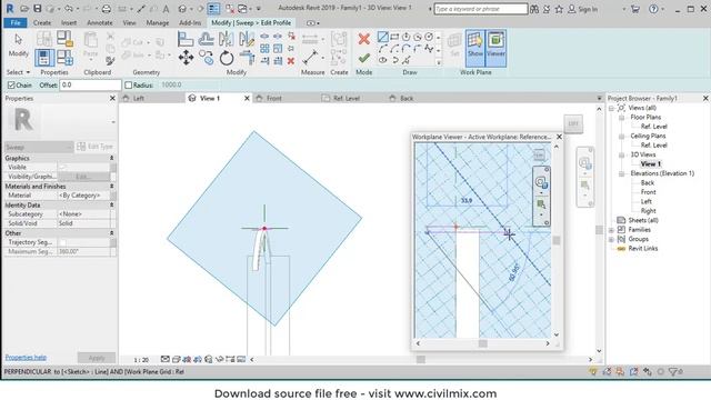How to design a canopy in Revit - Civilmix tutorial смотреть онлайн