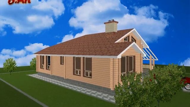 Проект загородного дома, дачный дом, база отдыха - LS034 смотреть онлайн