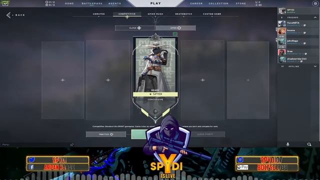 RAZE ON RAGE||VALORANT INDIA||SPYDI IS LIVE|| смотреть онлайн