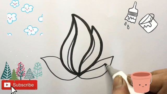 How To Draw a Flower | Bolalar uchun gul rasm chizish | рисуем цветок для детей смотреть онлайн