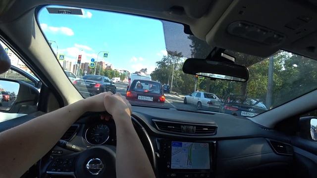 Driving through "bedroom neigborhoods" in Russia. St. Petersburg. POV смотреть онлайн