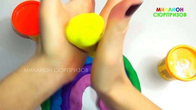 Учим цвета с Радугой Play-Doh| Радуга из пластилина Плей До | Учим цвета радуги для детей смотреть онлайн