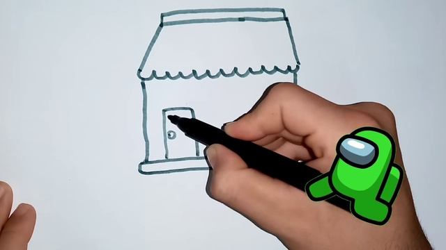 Drawing a home for picture/Как нарисовать домик для детей/Bolalar uchun Uycha rasmini chizish смотреть онлайн