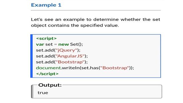 "java script " SET HAS () METHOD смотреть онлайн