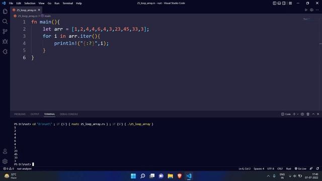 Printing Array Using Loop | Rust Complete Tutorial In Hindi #28 смотреть онлайн