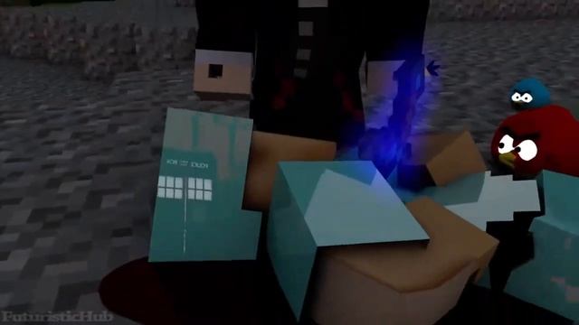 Part 9 Angry birds (Herobrine vs Steve) Minecraft Animation by ( FuturisticHub ) смотреть онлайн