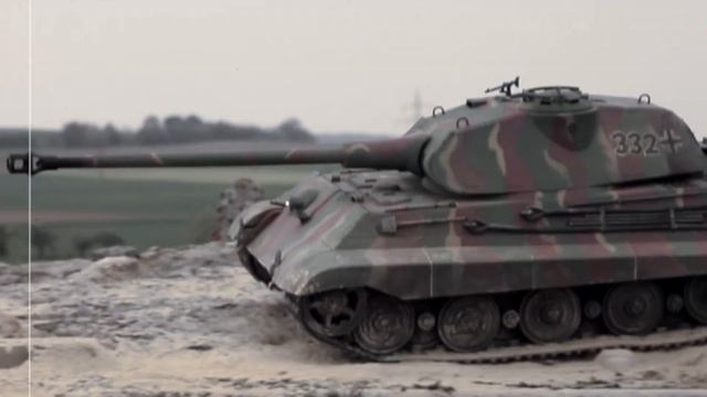 Deutscher PANZER: Tiger II (KingTiger) Porsche & Henschel-Turm (RC 1:16) in Action! смотреть онлайн