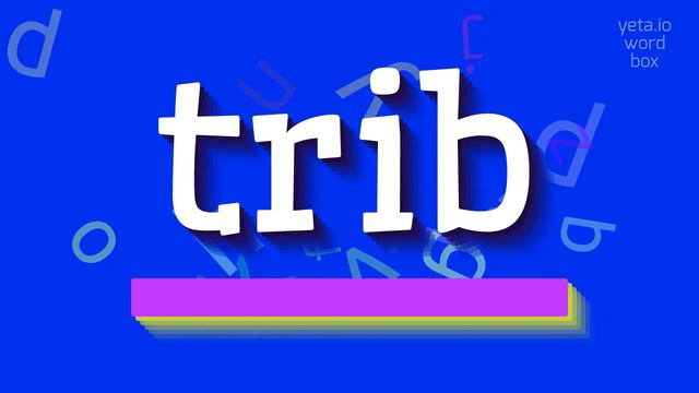 TRIB - HOW TO PRONOUNCE TRIB? #trib смотреть онлайн