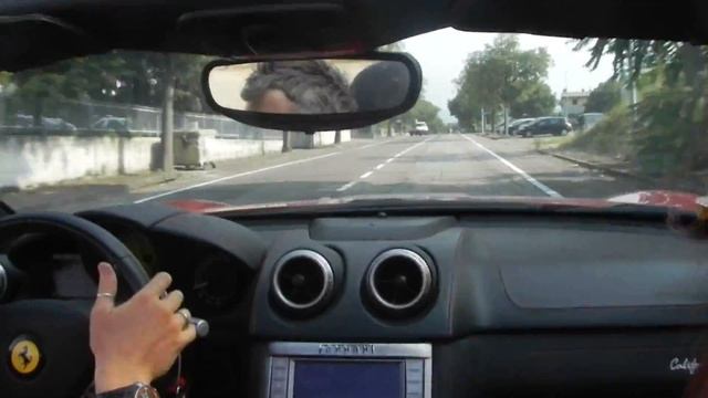 Riding in a 2008 Ferrari California in Marranello смотреть онлайн