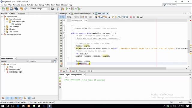 Tutorial Java NetBeans ( Bahasa Indonesia) || Logika IF Bersarang Java Netbeans смотреть онлайн