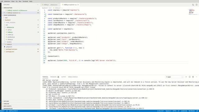 REST API NodeJS & Flutter 05 08 MongoDB Client Connection смотреть онлайн