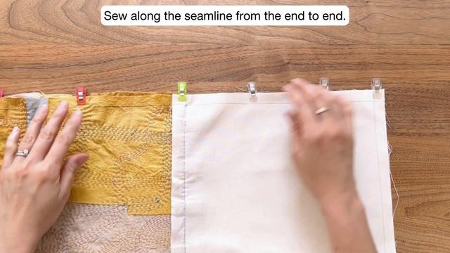 Making a Japanese-inspired drawstring bag with flat bottom using your textile art! Kinchaku bag смотреть онлайн