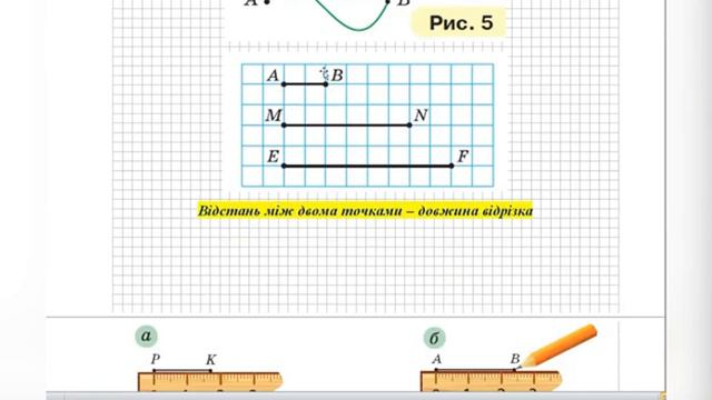 Урок 11. Точка. Пряма. Промінь. Відрізок. Математики 5 класу за програмою НУШ смотреть онлайн