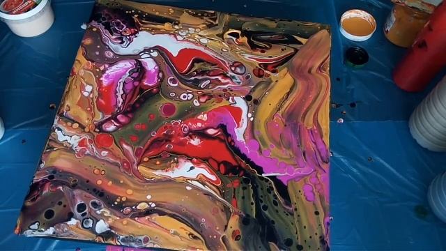 МАСТИХИН и ШПАТЕЛЬ строительный в Акриловой заливке. AcrylicFluidPouring. FluidArt.