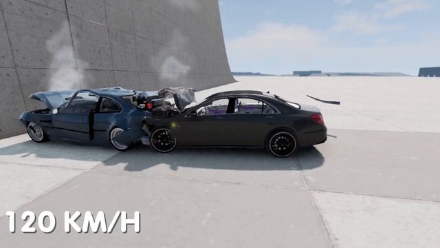 Mercedes-Maybach W222 vs BMW 3-Series E46 ? 250 km/h ? BeamNG.drive CRASH test смотреть онлайн