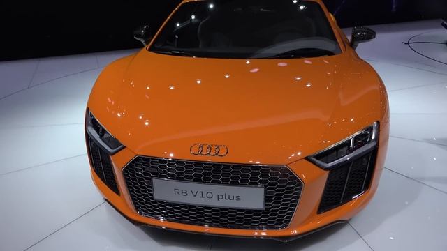 [4k] NEW Audi R8 V10 plus Geneva 2015 смотреть онлайн